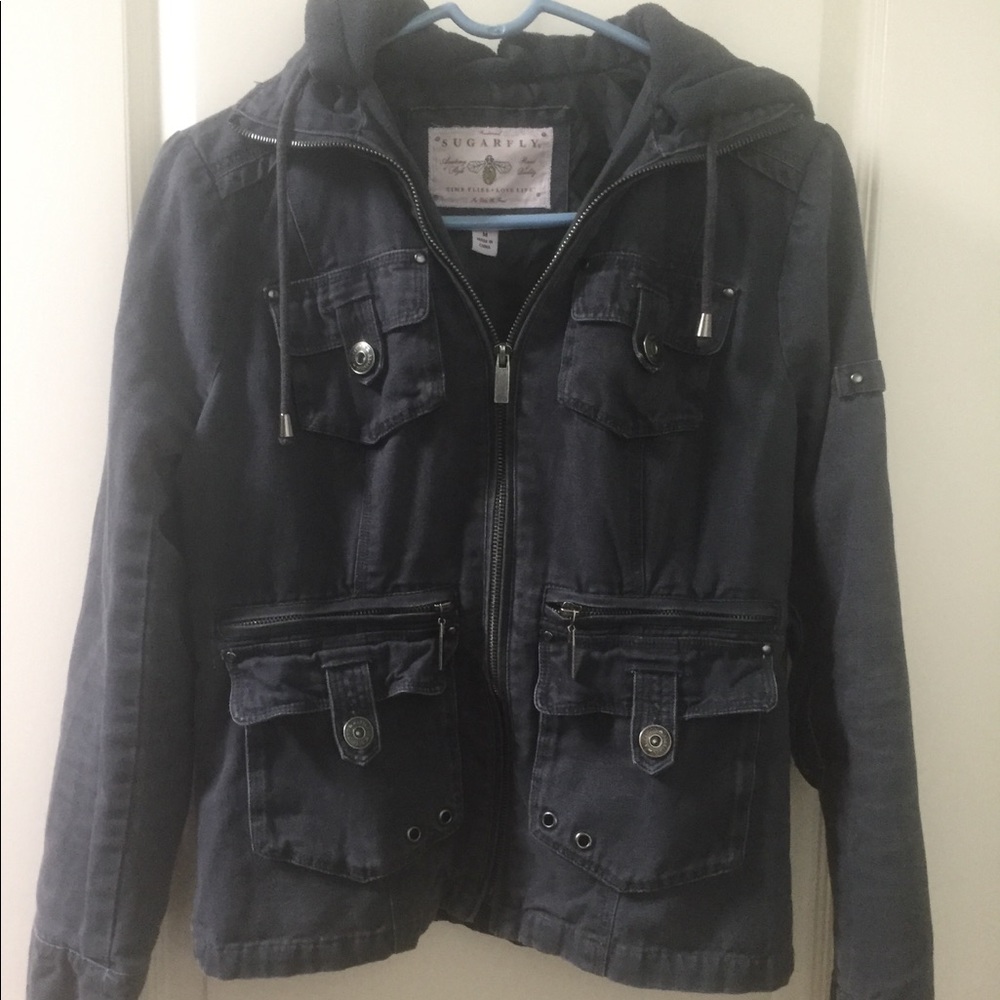 Sugarfly hooded jean jacket