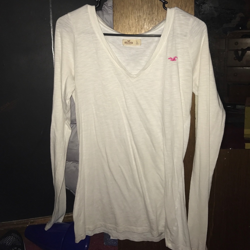 holister white long sleeve