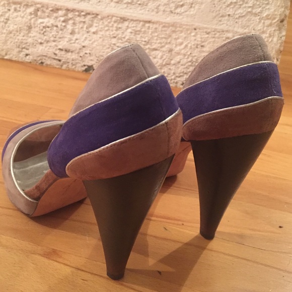 Tri-colored suede Report Signature heels - Picture 3 of 4