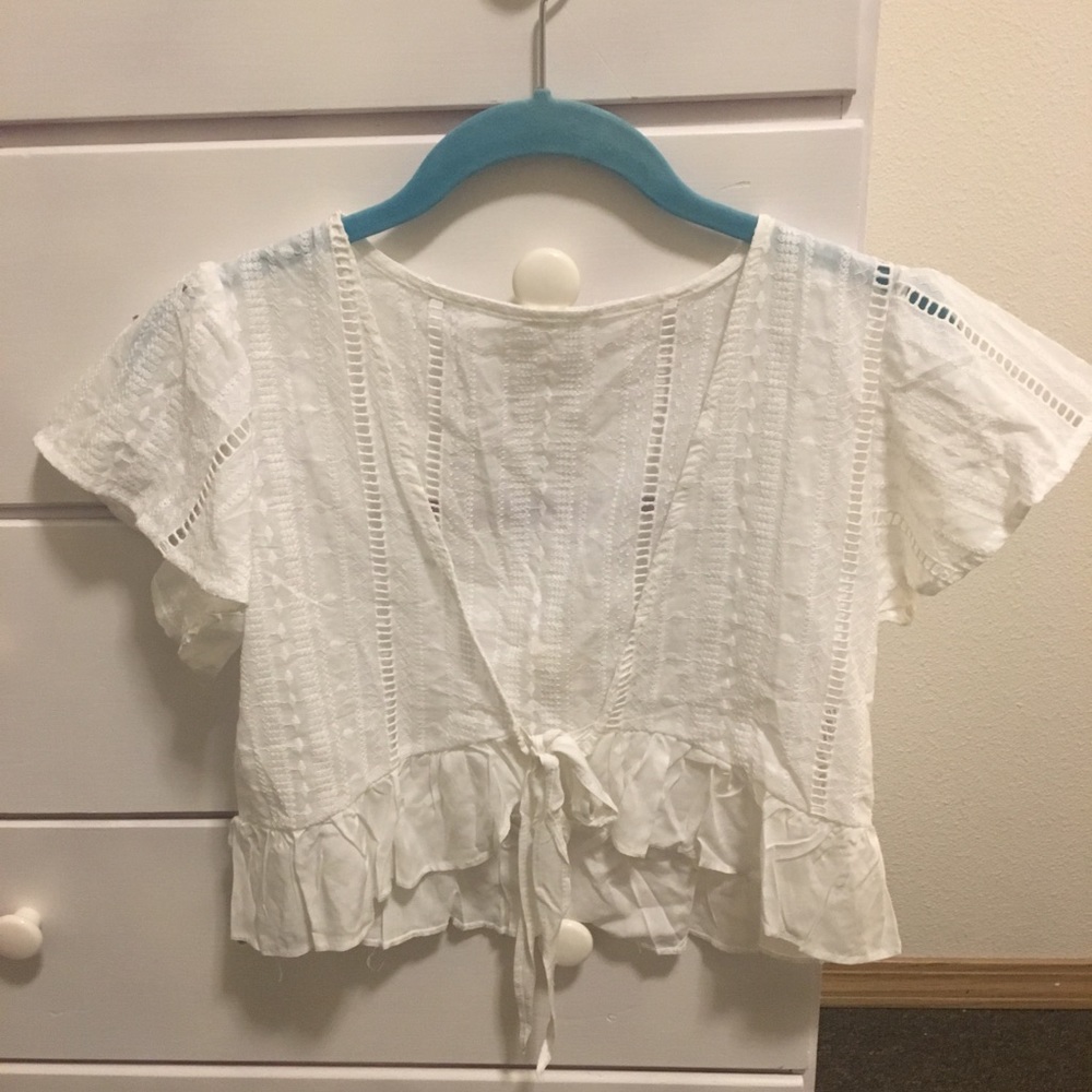 Front tie white top!