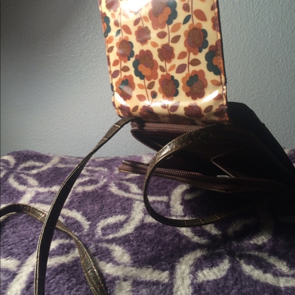 Floral and Snake Print Wallet with Side Strap - Picture 3 of 3