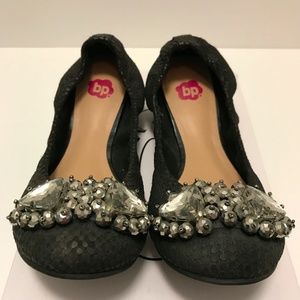 BP Nordstrom Embellished Flats Size 5 Black