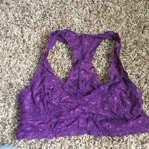Purple lace bralette