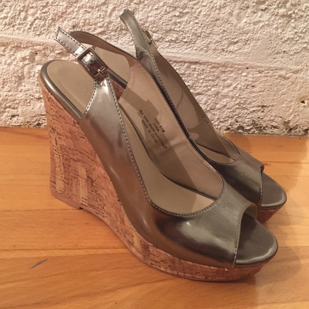 Vegan Marco Santi metallic wedges