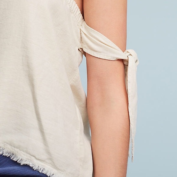 NWT Anthropologie Frayed Off-Shoulder Top - Picture 4 of 4