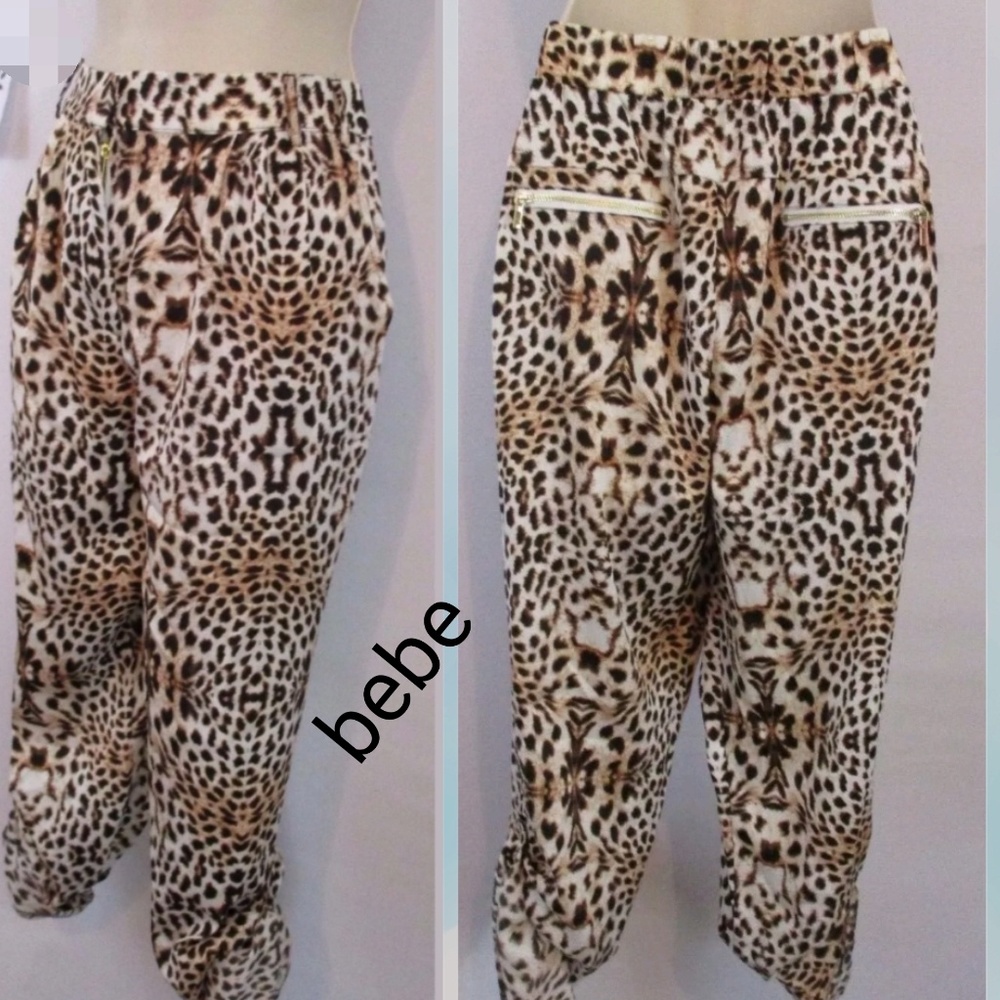 NWT  BEBE FRANKIE POINT JOGGERS  SLEEK AND SEXY. C