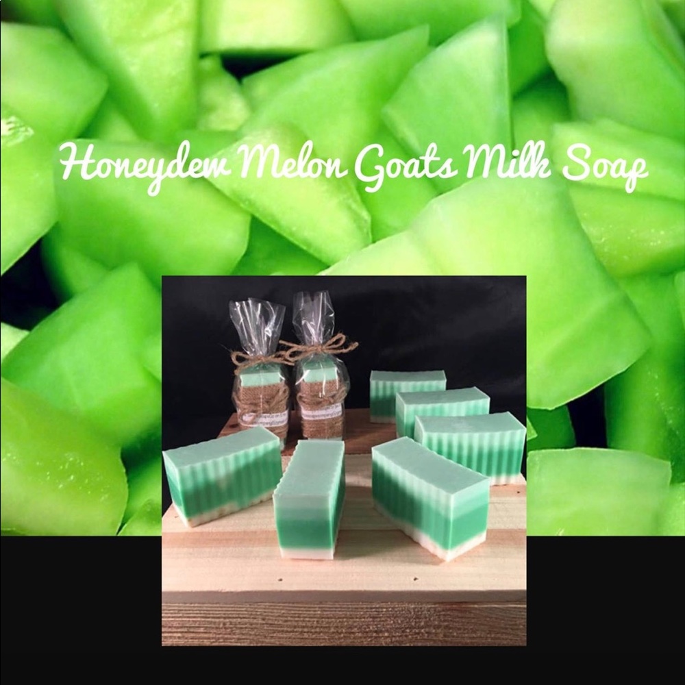 Honeydew melon goats milk soap