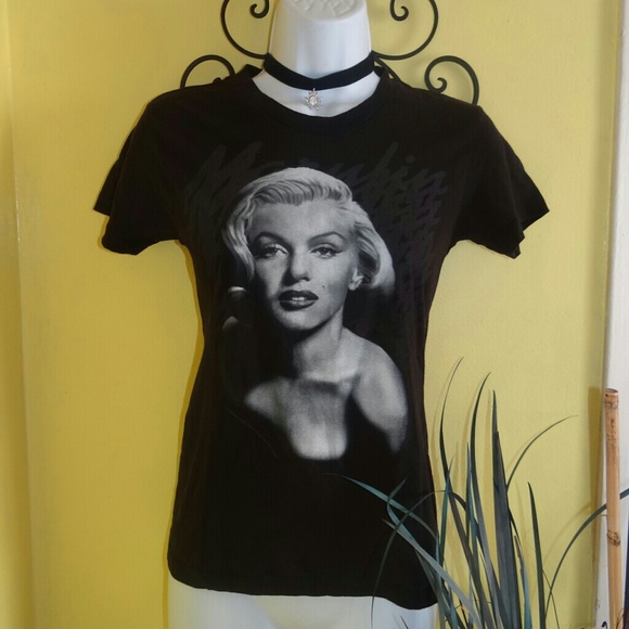 Marilyn Monroe Black Shirt Top - Picture 1 of 5