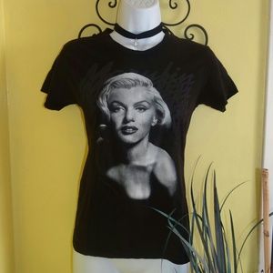 Marilyn Monroe Black Shirt Top