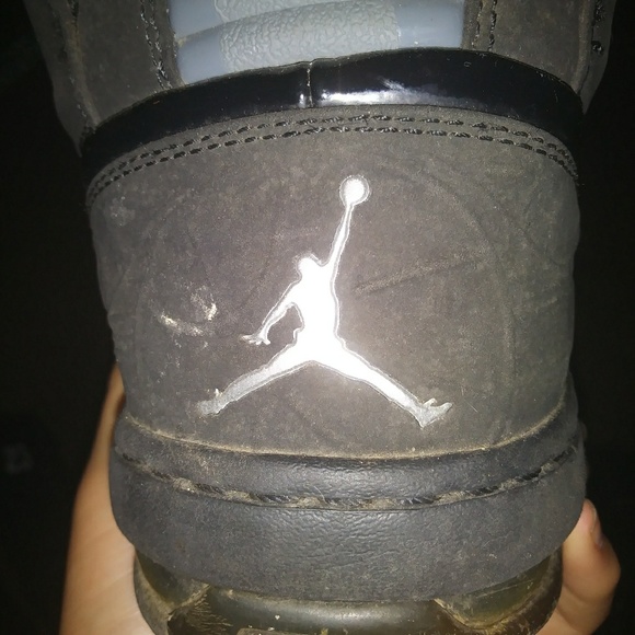 Black and silver old school Jordans - Picture 2 of 4