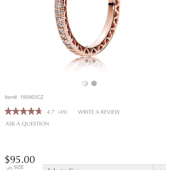 Pandora ring worn few times newly replaced stones - Picture 5 of 5