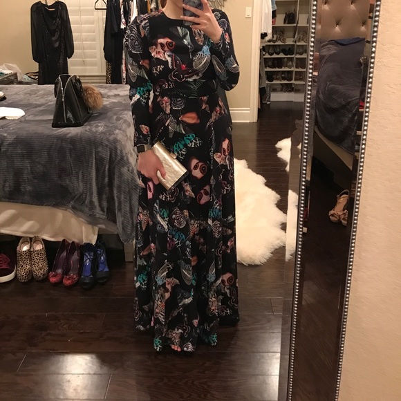 h and m butterfly dress