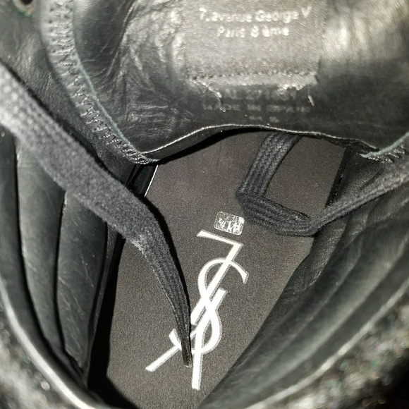 YSL leopard pegaso pony black men sneakers