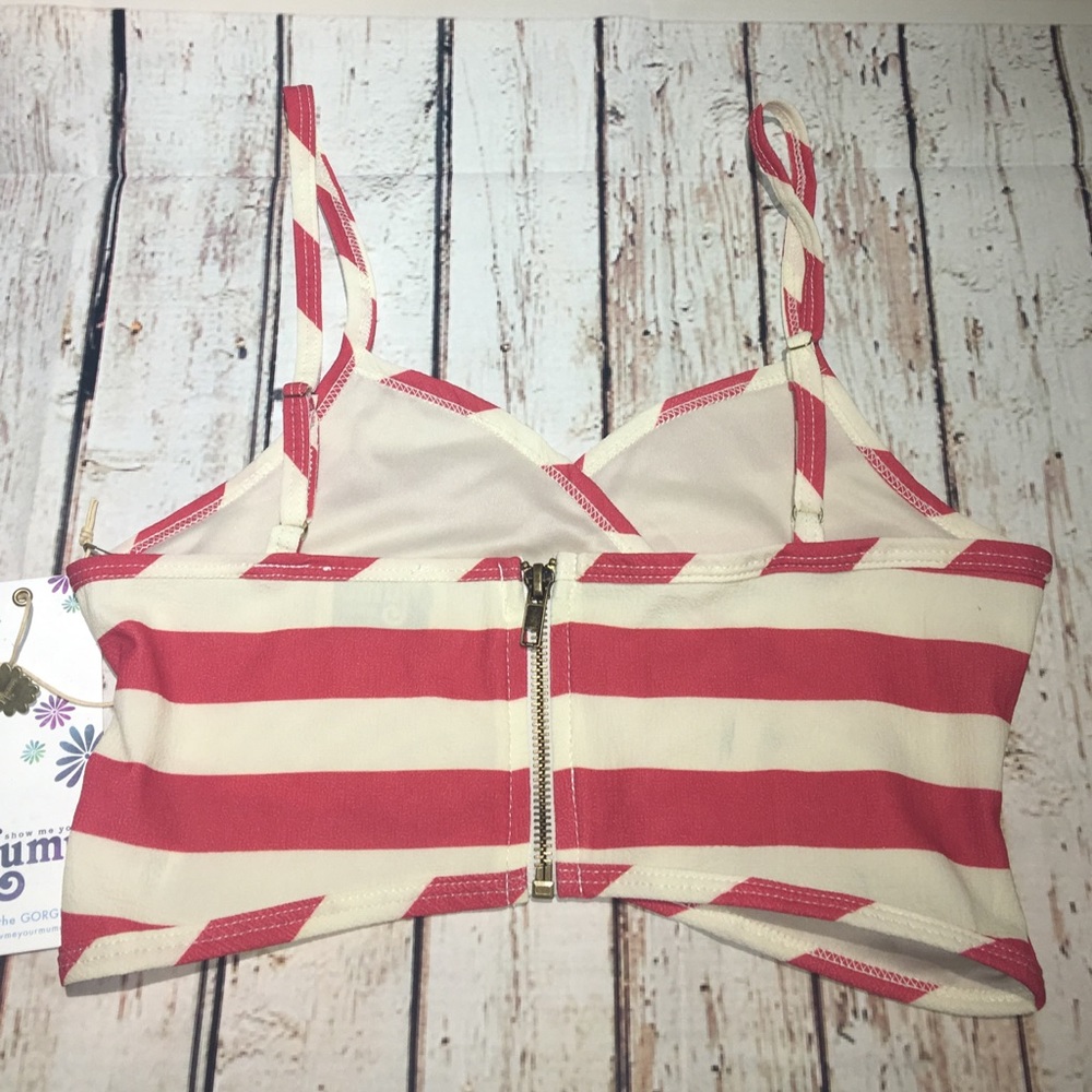 🆕Show Me Your Mumu Kiki Crop Hampton Stripe - Picture 7 of 8