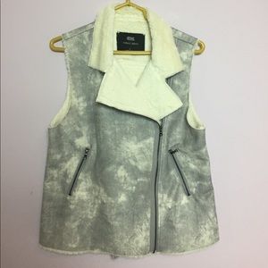 Gray fuzzy Vest