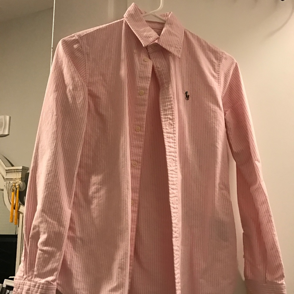 Pink & White Polo