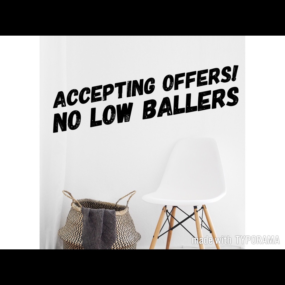Offers welcome!