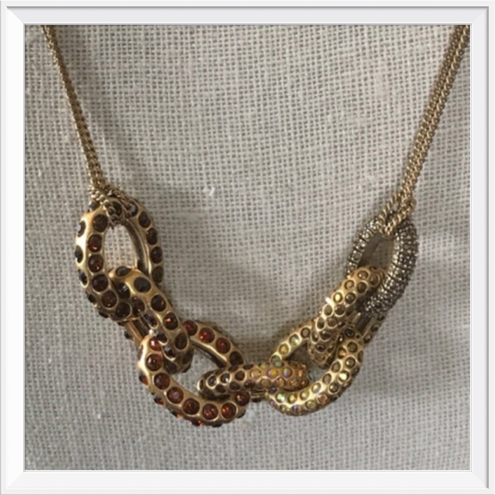 REDUCED-LN J. Crew Pave Linked Rhinestone NEcklace - Picture 5 of 5