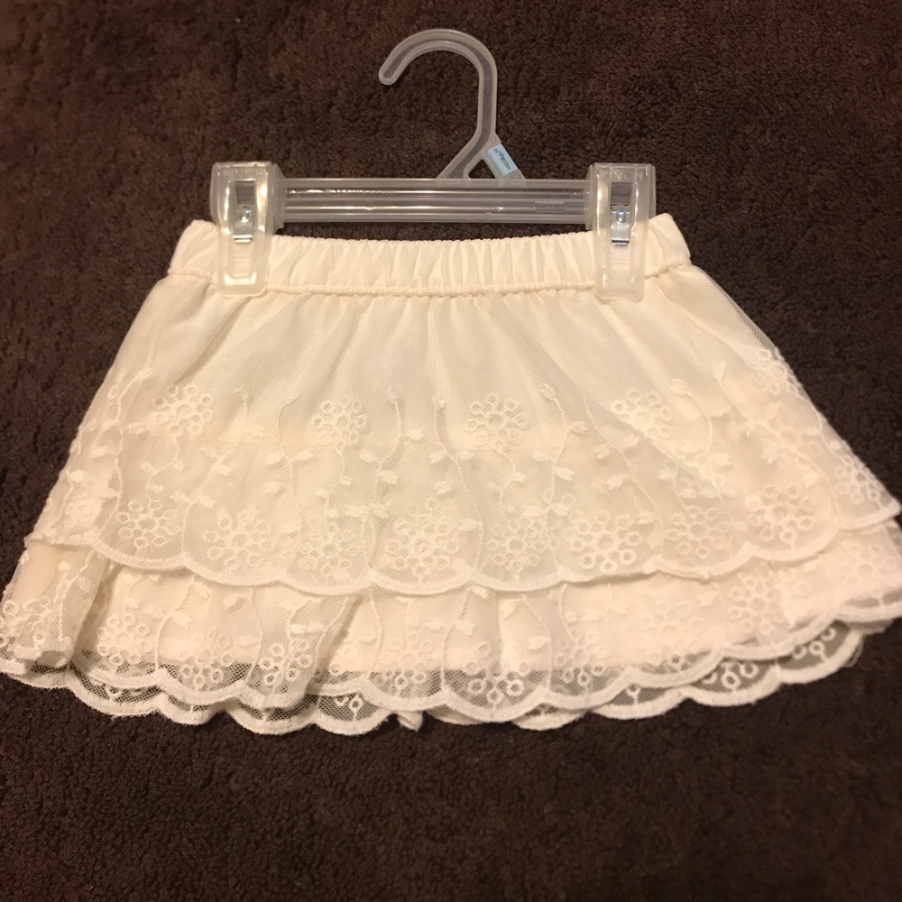 Carters Cream Lace Skirt(no diaper cover)