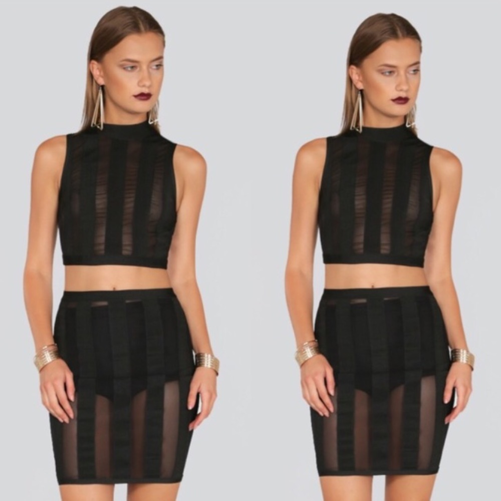 Mesh two piece dress