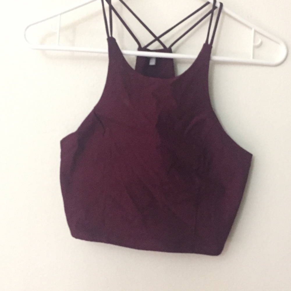 Charlotte Russe maroon crop top