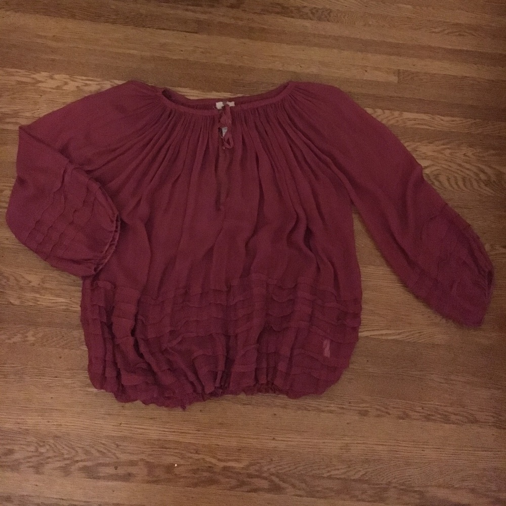 Free People red lightweight tunic top size XS/S