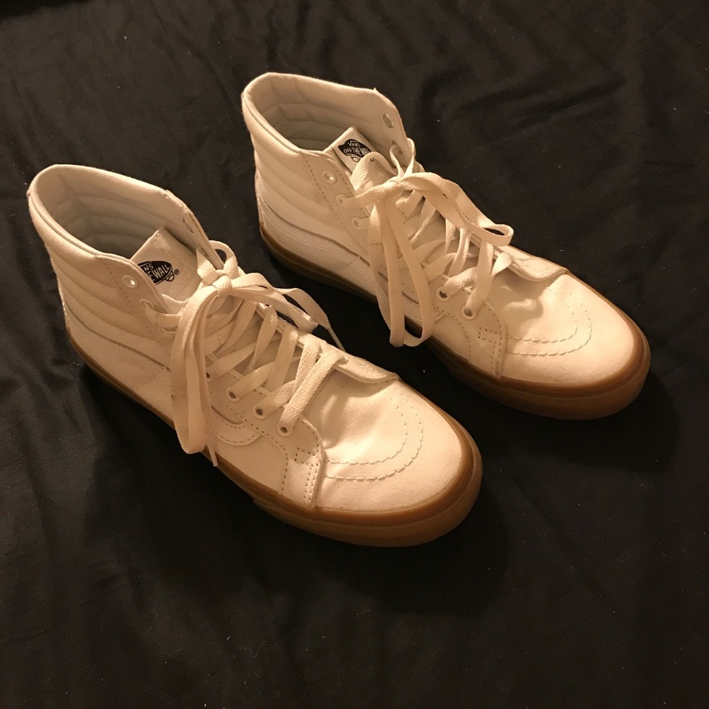 white high top Vans