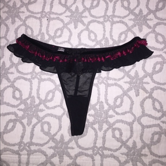Fancy Thong with Ruffles and Organza Bow ✨NEW✨ - Picture 1 of 3
