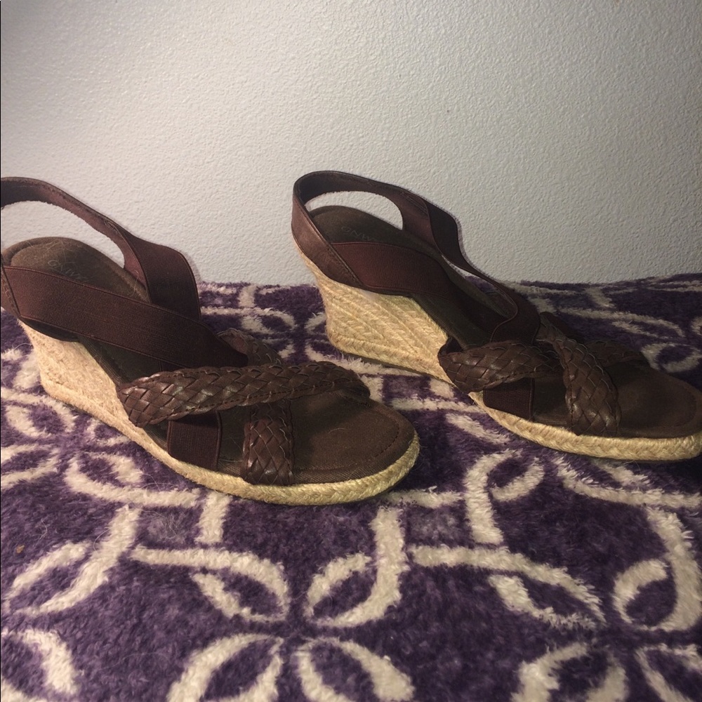Brown GNW FLEX KAREN Fashion Wedge Sandals