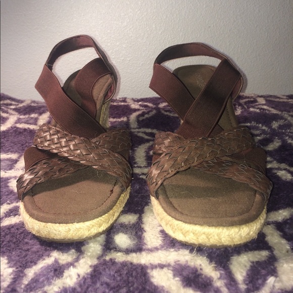 Brown GNW FLEX KAREN Fashion Wedge Sandals - Picture 3 of 5