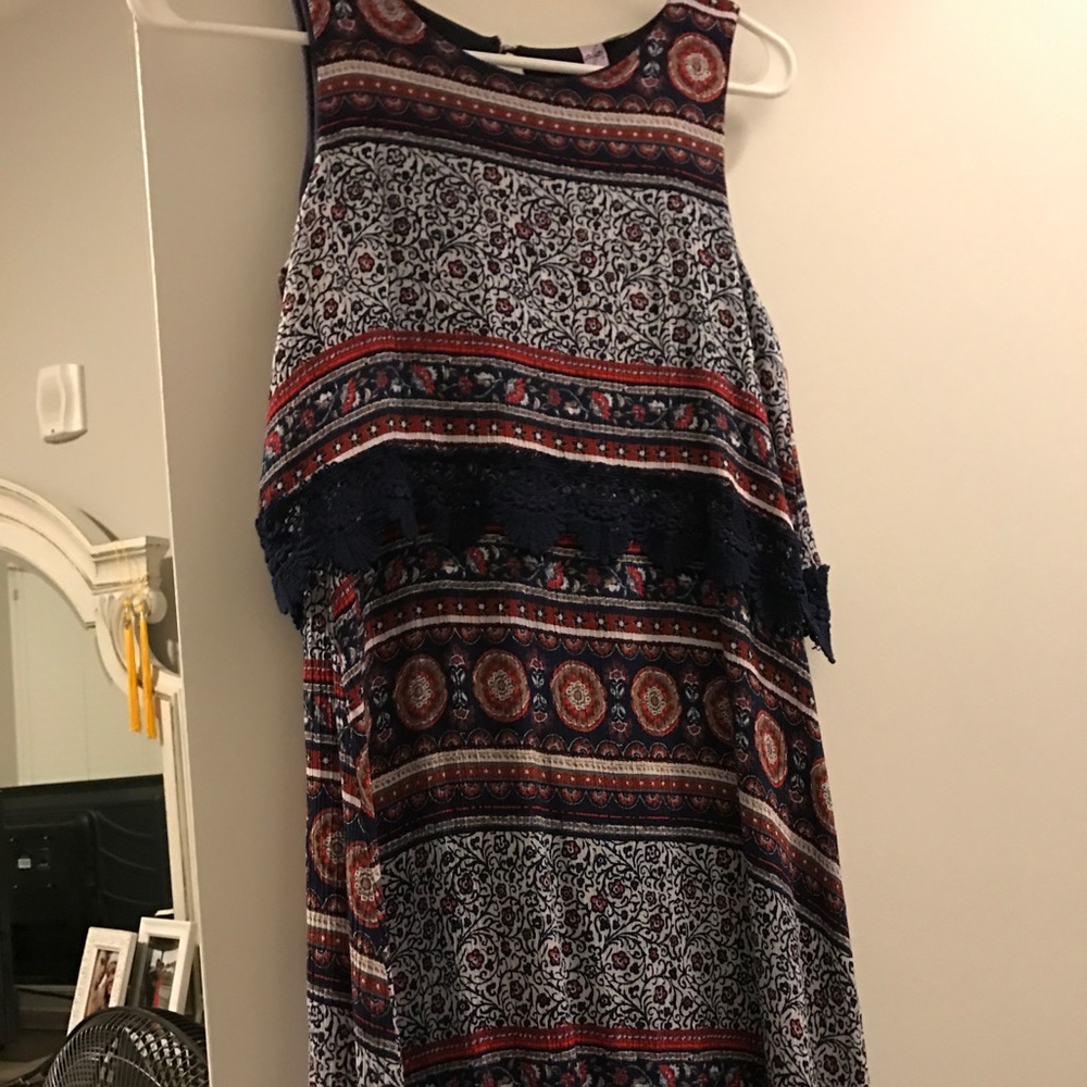 Multicolored layered dress