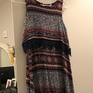 Multicolored layered dress