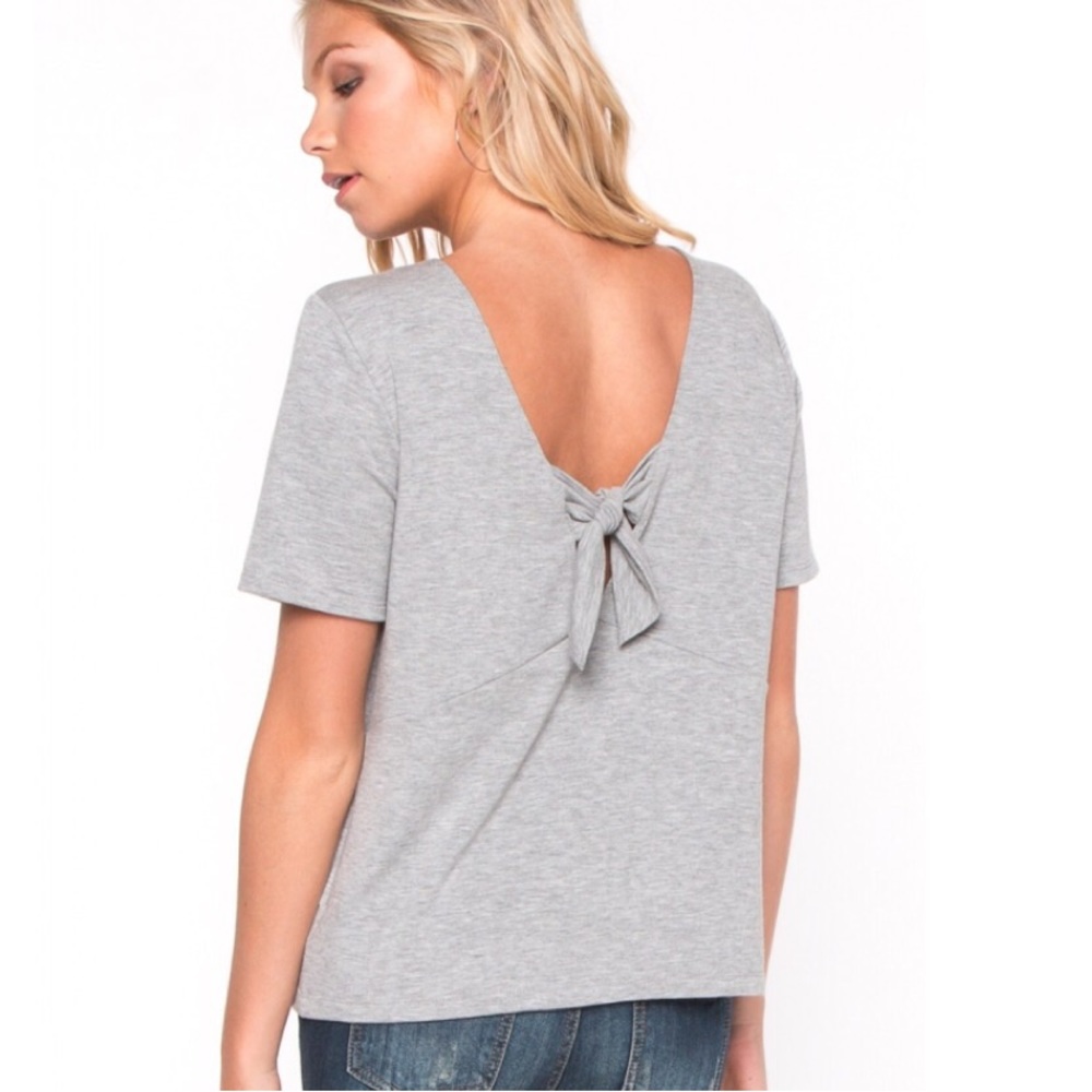 Tie back short sleeve top