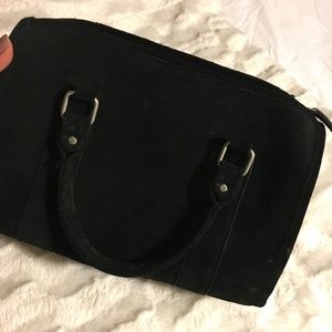 Black suede crossbody/satchel!!