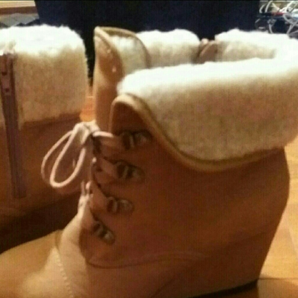Fur Wedge Booties