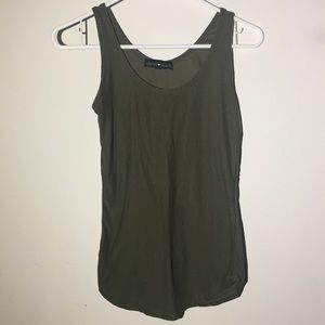 Army green tank top