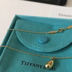 Tiffany & Co. 18 k Yellow Gold Teardrop Necklace