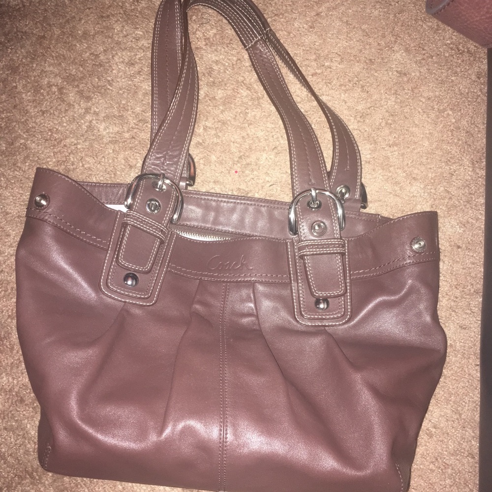 Authentic brown Coach handbag