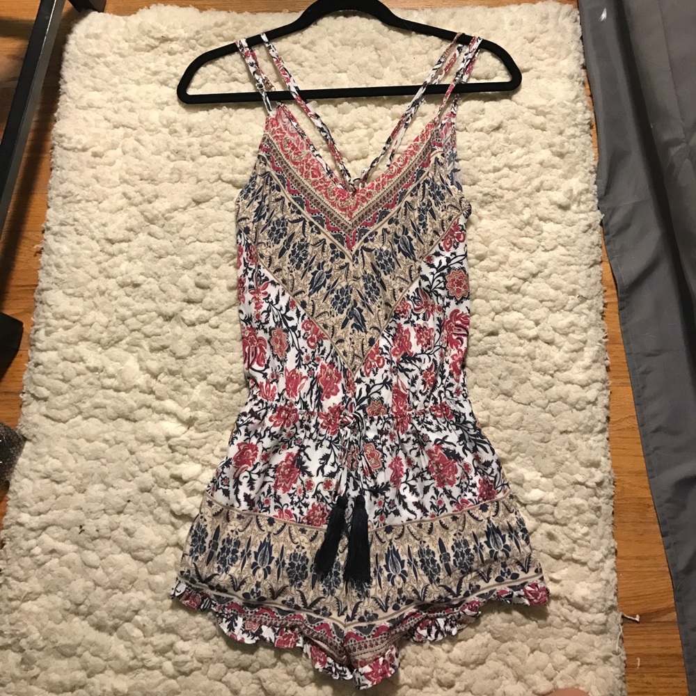 Floral patterned romper