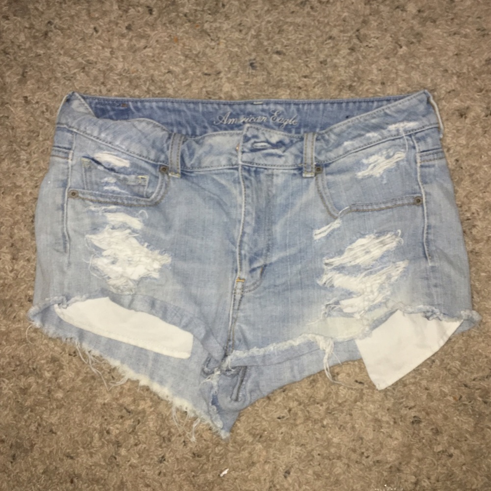 AE high waisted Distressed denim cut off shorts