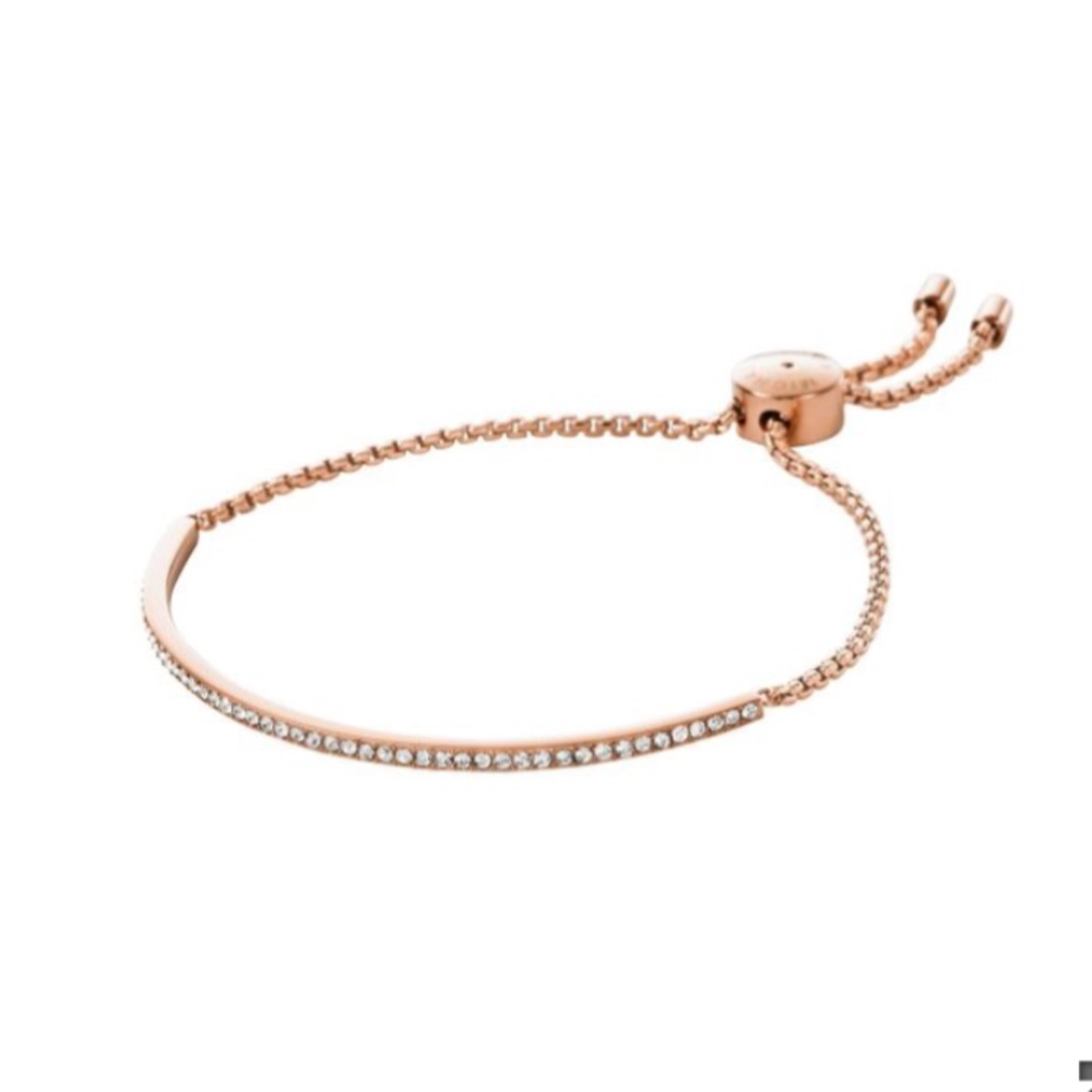 Michael Kors rose gold crystal slider bracelet