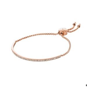 Michael Kors rose gold crystal slider bracelet