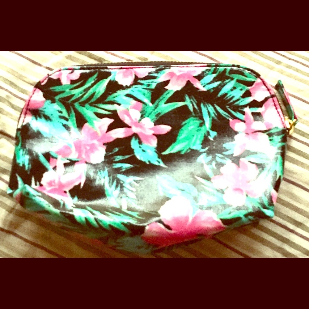 Gorgeous Pink Floral Cosmetic Case