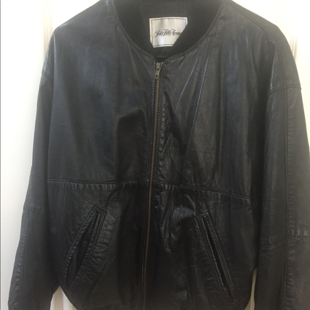Saks Fifth Avenue Genuine Leather Jacket