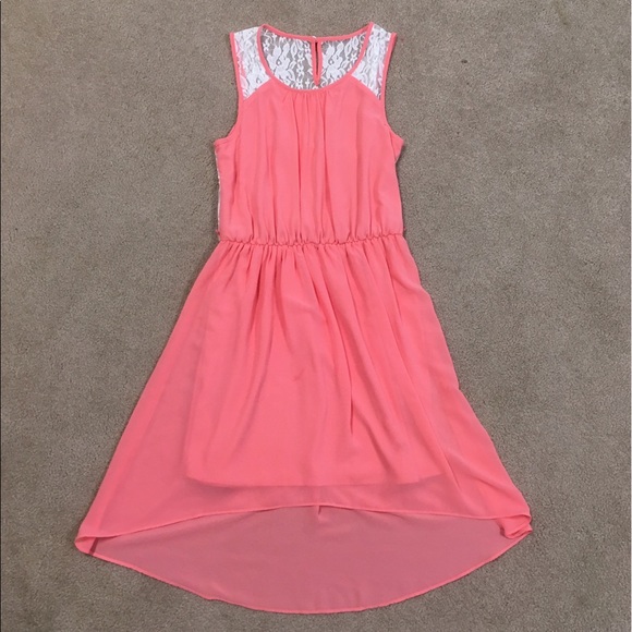 Coral/pink high low dress - Picture 1 of 3