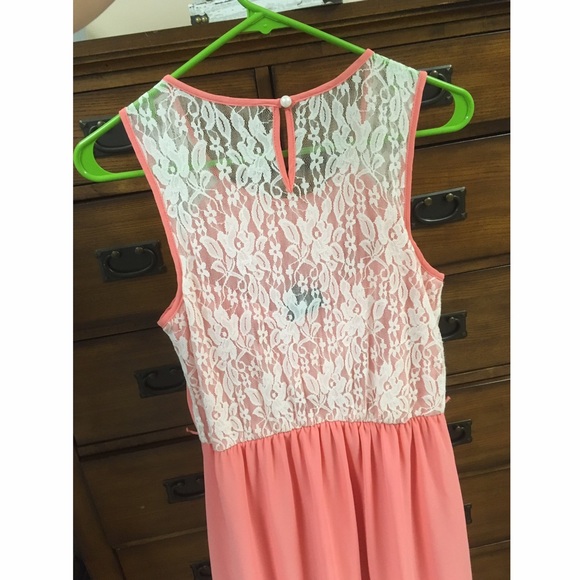 Coral/pink high low dress - Picture 2 of 3