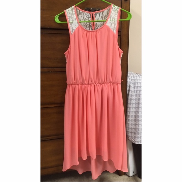 Coral/pink high low dress - Picture 3 of 3
