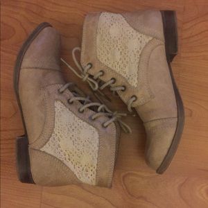 Tan Combat Booties
