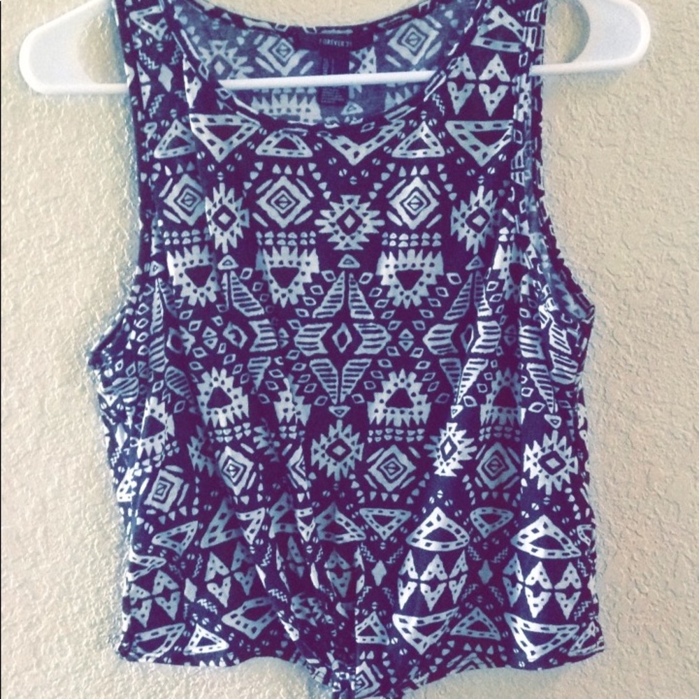 Aztec print tank top
