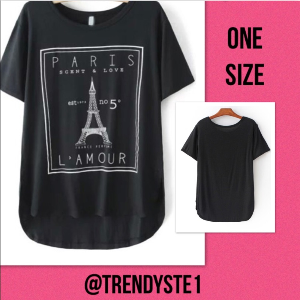 Eiffel Tower print T-shirt-ONE SIZE